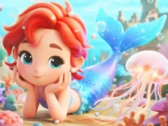 Játék Jigsaw Puzzle: Chibi Mermaid Marshmallow Jellyfish online