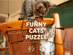 Játék Funny Cats Puzzle online