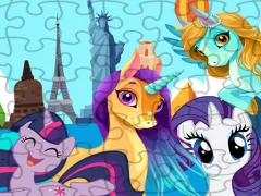 Játék Unicorns Travel The World Puzzle online
