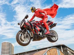 Játék Real Motorbike Super Hero Stunt 3D online