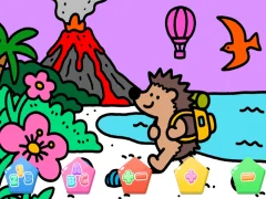Játék Color By Code Volcano Hedgehog online