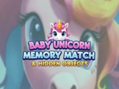 Játék Baby Unicorn Memory Match & Hidden Objects online