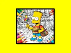Játék Back To School Simpsons Coloring Book online