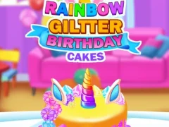 Játék Rainbow Glitter Birthday Cakes online
