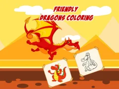 Játék Friendly Dragons Coloring online