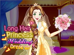Játék Long Hair Princess Wedding Dress up online