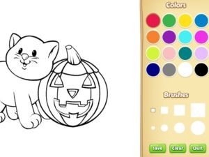 Játék Halloween kifestőkönyv online
