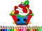 Játék Back To School: Cake Coloring Book online