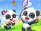 Játék Jigsaw Puzzle: Baby Panda Spring Outing online