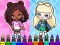 Játék Coloring Book: Aha World Sporty Girl online