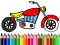 Játék Back To School: Motorbike Coloring online