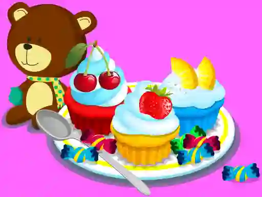 Játék Cooking Colorful Cupcakes online
