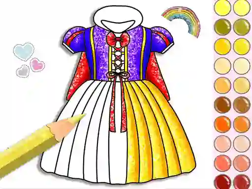 Játék Princess Glitter Coloring online