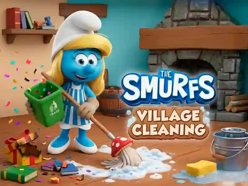Játék The Smurfs Village Cleaning online