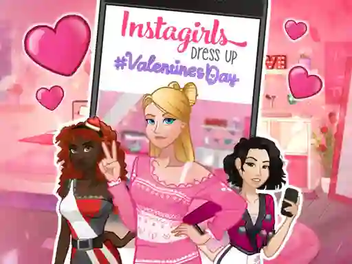 Játék Instagirls: Valentine Dress Up online