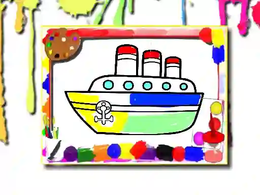 Játék Boats Coloring Book online