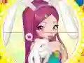 Játék Winx bunny style: Round Puzzle online