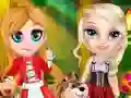 Játék Little Elsa In Red Hood online