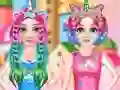 Játék Princesses Rainbow Unicorn Hair Salon online