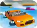 Játék Crazy Water Surfing Car Race online