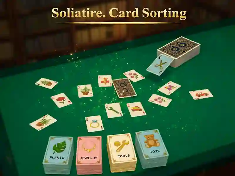 Játék Solitaire. Card Sorting online
