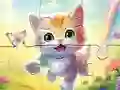 Játék Jigsaw Puzzle: Kitten With Butterfly online