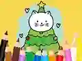 Játék Coloring Book: Cats And Christmas Tree online
