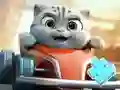 Játék Jigsaw Puzzle: Cat Racing Driver online