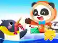 Játék Jigsaw Puzzle: Baby Panda Antarctic Tour online