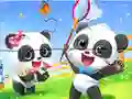 Játék Jigsaw Puzzle: Baby Panda Spring Outing online