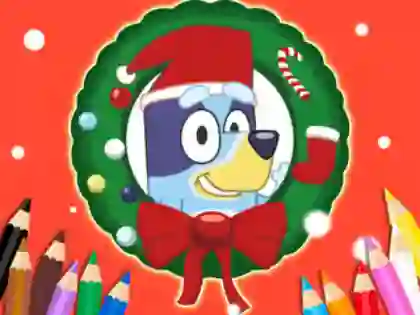 Játék Coloring Book: Bluey Santa Claus online