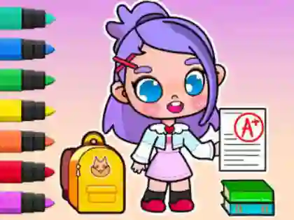 Játék Coloring Book: Avatar School Day online