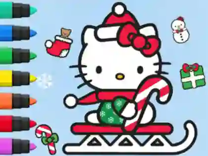 Játék Coloring Book: Hello Kitty Christmas online