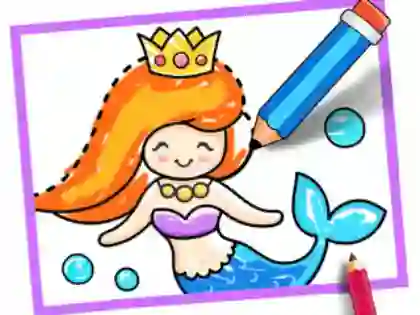 Játék Toddler Drawing: Mermaid online