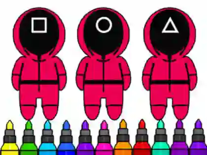 Játék Coloring Book: Squid Game Mask online