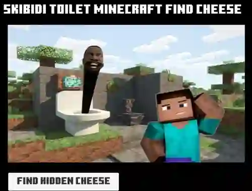 Játék Skibidi Toilet Minecraft Find Cheese online