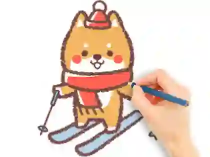 Játék Coloring Book: Skiing Puppy online