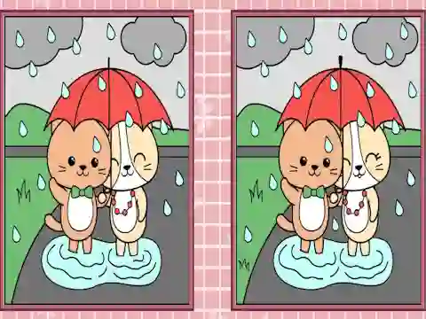 Játék Spot the Differences Cute Kittens online