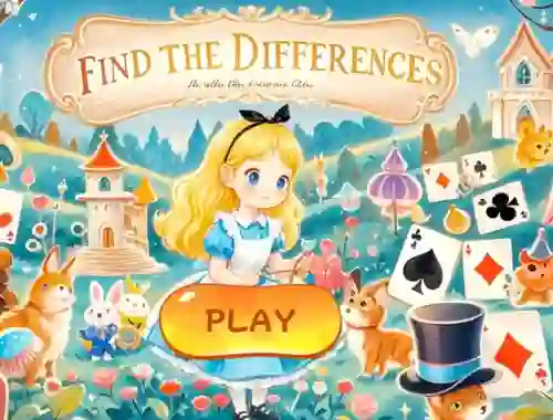 Játék Find The Differences: Alice In Wonderland online