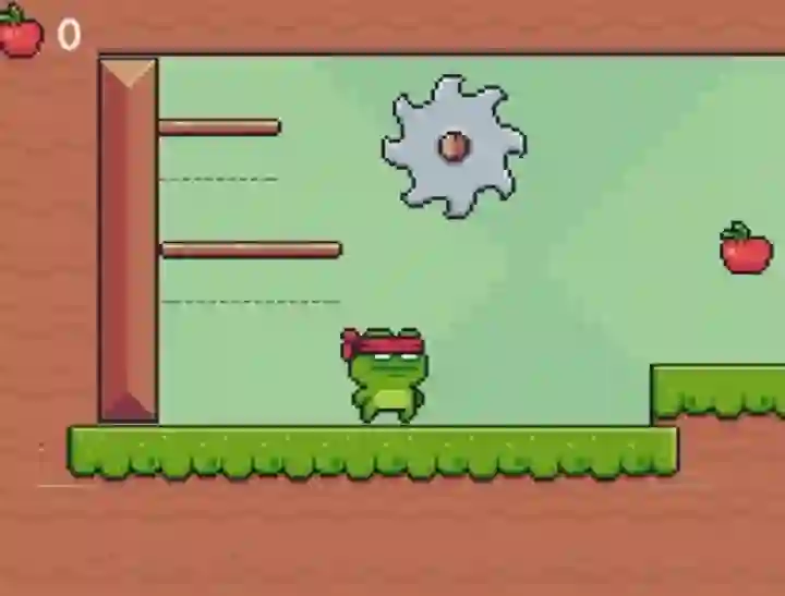 Játék Green Ninja Collects Apples online