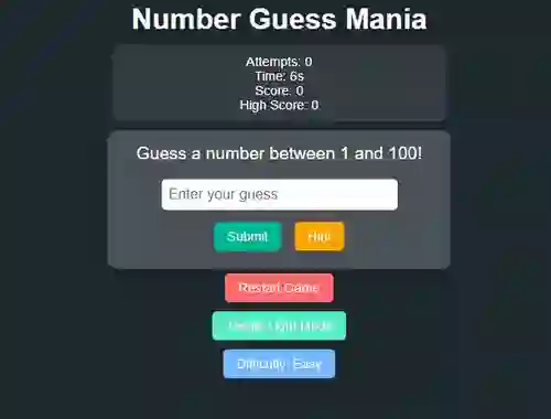 Játék Number Guess Mania online