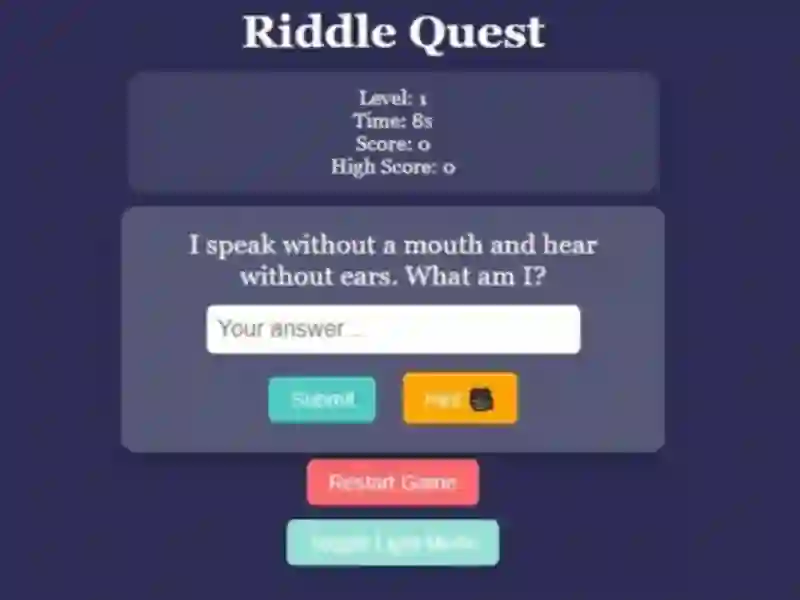 Játék Riddle Quest Brain Teaser online