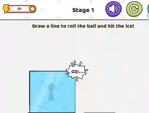 Játék Save The Stick Draw Line online