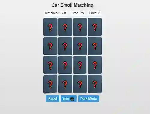 Játék Car Emoji Matching online