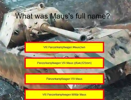 Játék Tank Quiz: Maus online