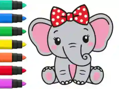 Játék Coloring Book: Elephant online