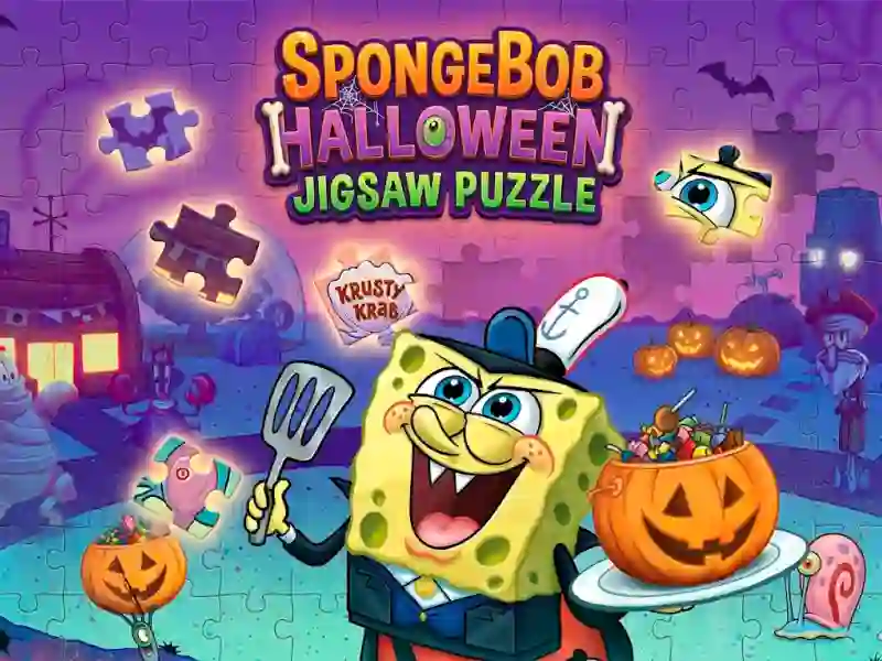 Játék SpongeBob Halloween Jigsaw Puzzle online