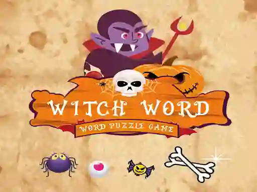 Játék Witch Word Halloween Puzzel Game online