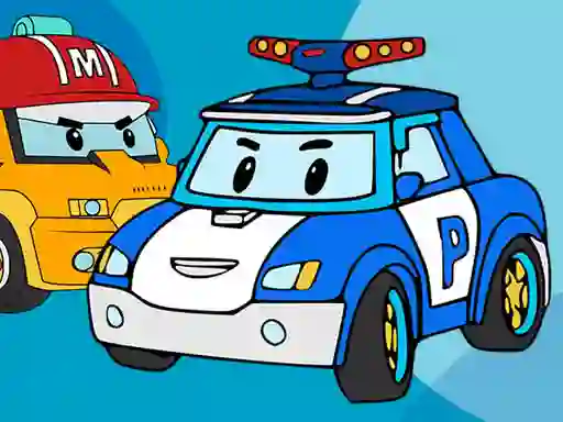 Játék Robocar Coloring Book online