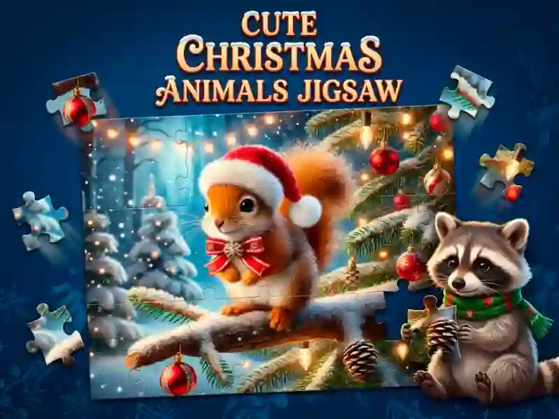 Játék Cute Christmas Animals Jigsaw online